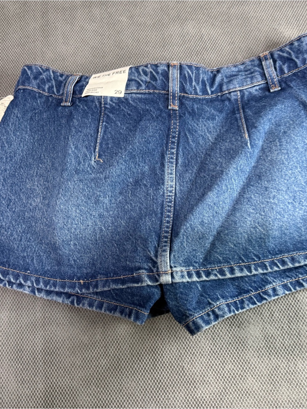 We The Free Classic low rise Denim mini Skort- Blue - Picture 7 of 10